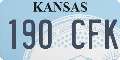 KS license plate 190CFK