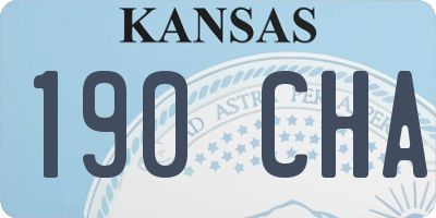 KS license plate 190CHA