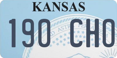 KS license plate 190CHO