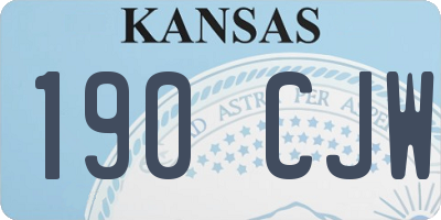 KS license plate 190CJW