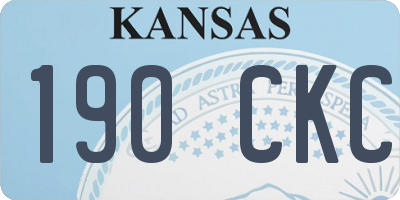 KS license plate 190CKC