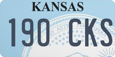 KS license plate 190CKS
