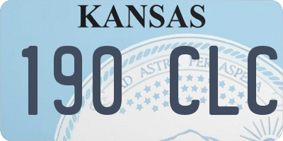 KS license plate 190CLC