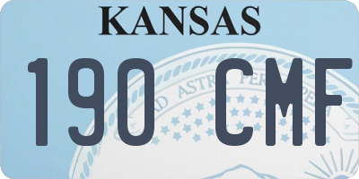 KS license plate 190CMF