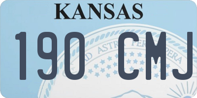 KS license plate 190CMJ