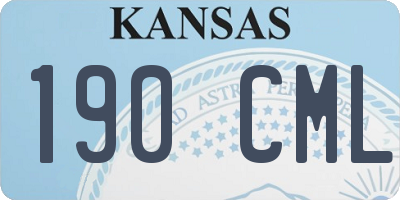 KS license plate 190CML