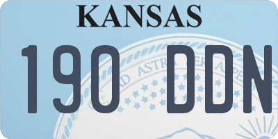 KS license plate 190DDN
