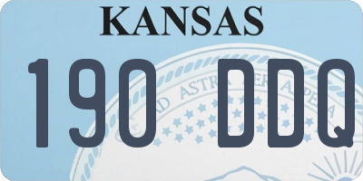KS license plate 190DDQ