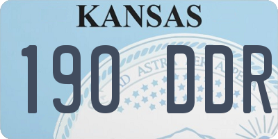 KS license plate 190DDR