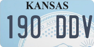 KS license plate 190DDV