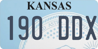 KS license plate 190DDX