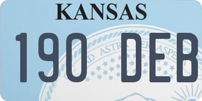 KS license plate 190DEB
