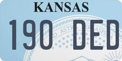 KS license plate 190DED