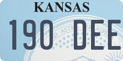 KS license plate 190DEE