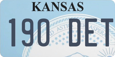 KS license plate 190DET