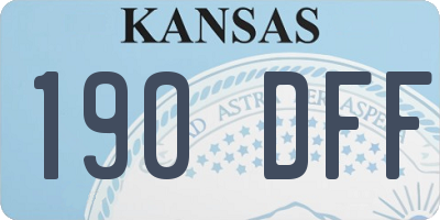 KS license plate 190DFF
