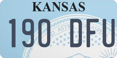 KS license plate 190DFU