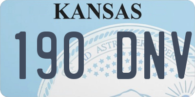 KS license plate 190DNV