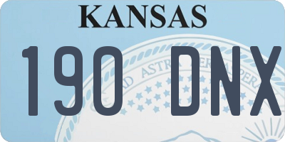 KS license plate 190DNX