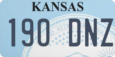 KS license plate 190DNZ