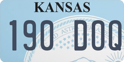 KS license plate 190DOQ