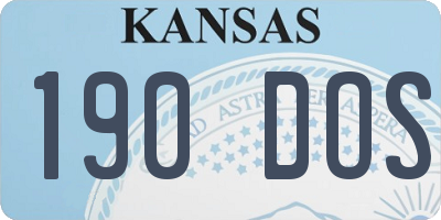 KS license plate 190DOS