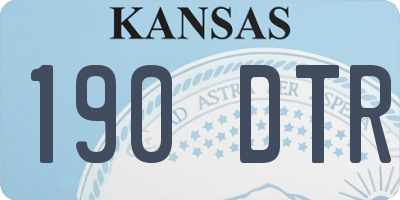 KS license plate 190DTR
