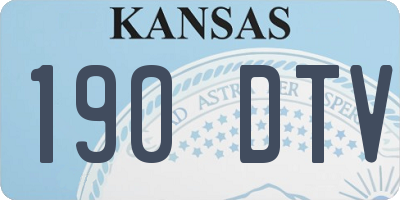KS license plate 190DTV