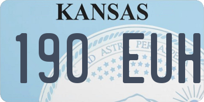 KS license plate 190EUH