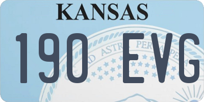 KS license plate 190EVG
