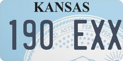 KS license plate 190EXX
