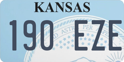 KS license plate 190EZE
