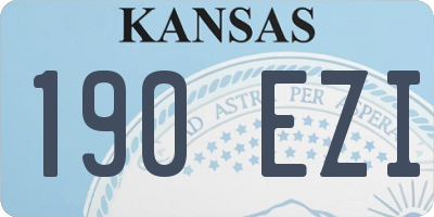 KS license plate 190EZI