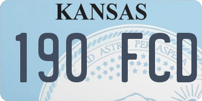KS license plate 190FCD