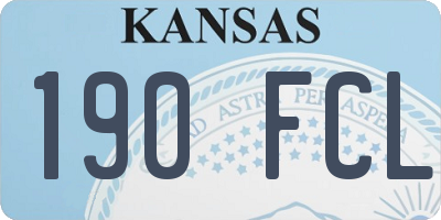 KS license plate 190FCL