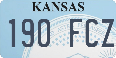 KS license plate 190FCZ