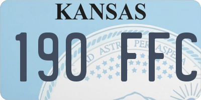 KS license plate 190FFC