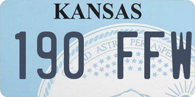 KS license plate 190FFW