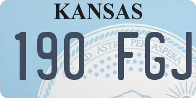 KS license plate 190FGJ