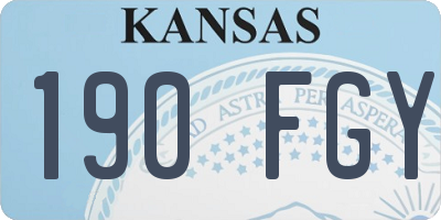 KS license plate 190FGY