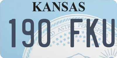 KS license plate 190FKU