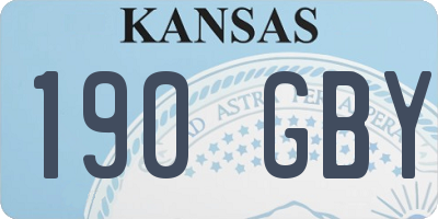 KS license plate 190GBY