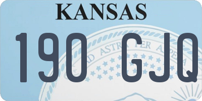 KS license plate 190GJQ