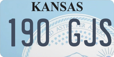 KS license plate 190GJS