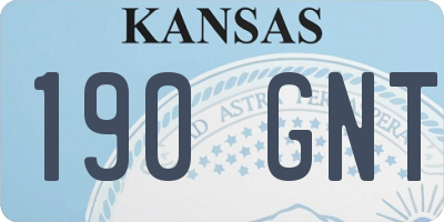 KS license plate 190GNT