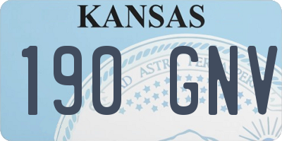 KS license plate 190GNV