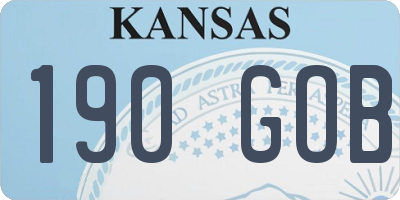 KS license plate 190GOB