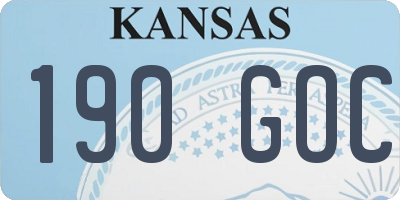 KS license plate 190GOC