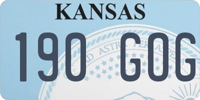 KS license plate 190GOG