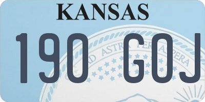KS license plate 190GOJ